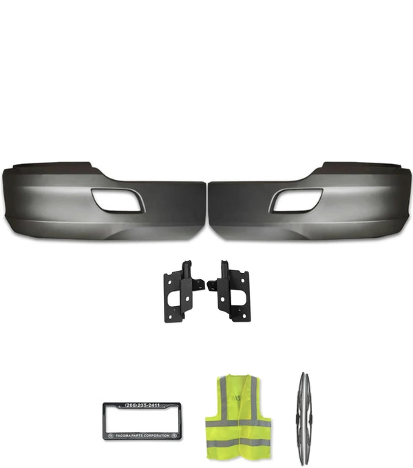 Bumper Extension Corners Black Plastic Set Kenworth T680