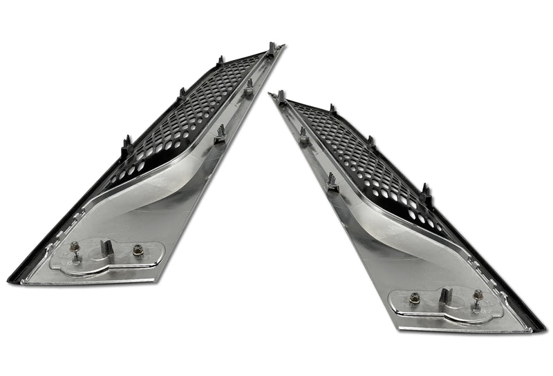 Side Hood Grilles Vent Trim Chrome Set 2022+ Kenworth T680 Next Gen