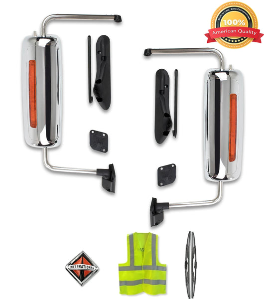 Door Side Mirrors Power Heated Set 2002-2018 International Prostar Lonestar