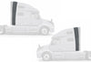 Upper and Lower Wind Cab Cabin Fairings Set 2018-2024 Volvo VNL