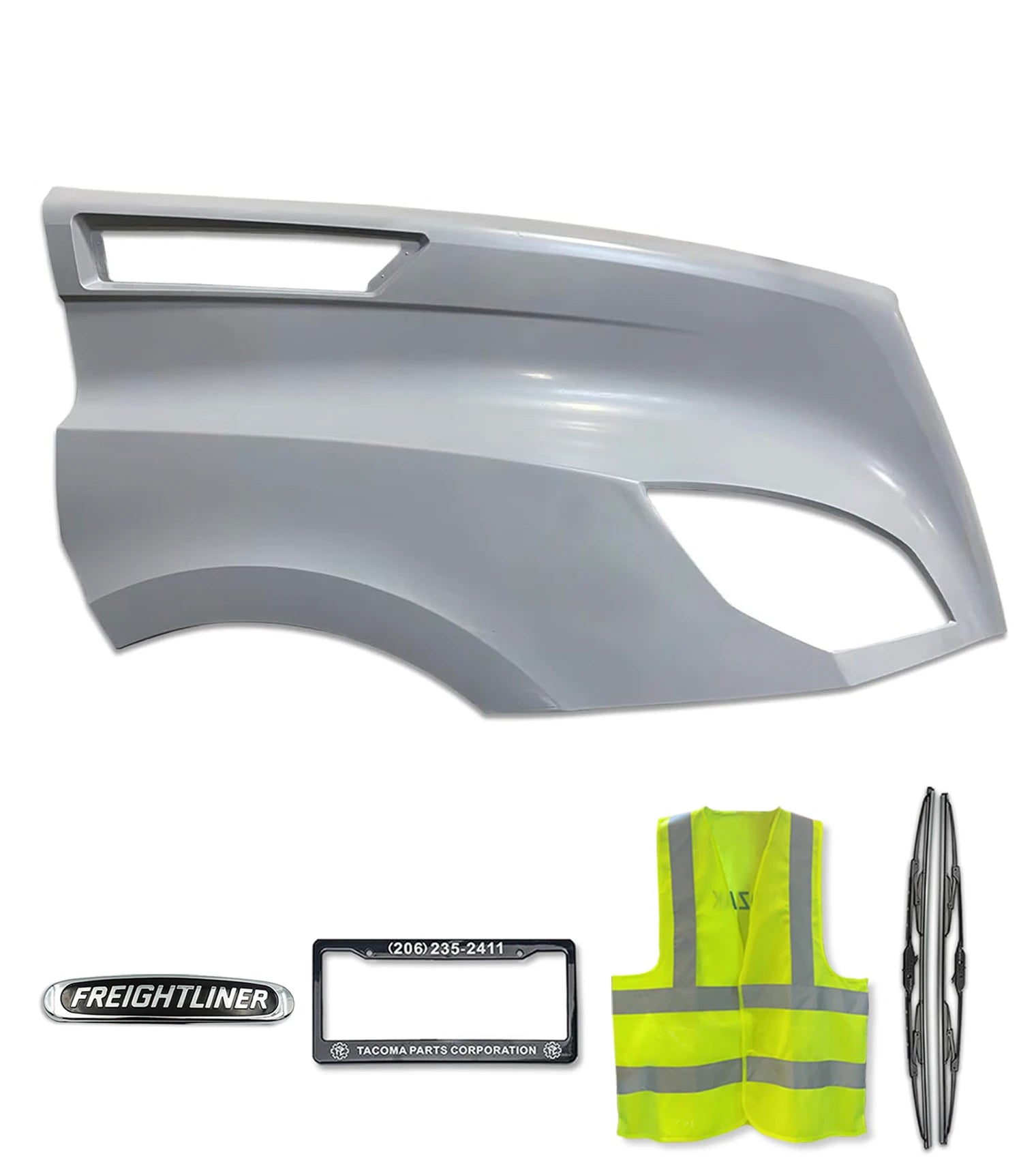 Hood Fender Fiberglass Passenger 2018+ Freightliner Cascadia