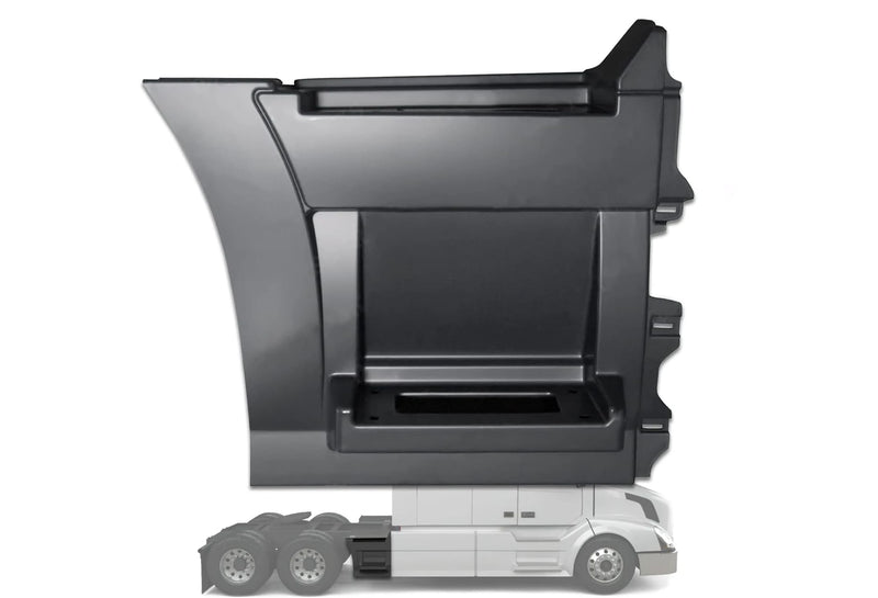 Rear Step Side Fairing Pane with steps Passenger 29" 2004-2017 Volvo VNL