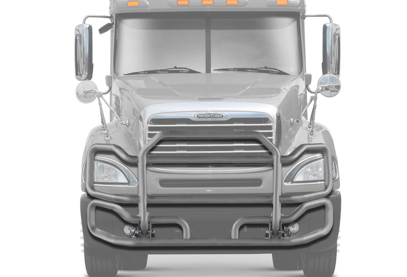 Front Grey Grille Guard Large Chrome Freightliner Columbia