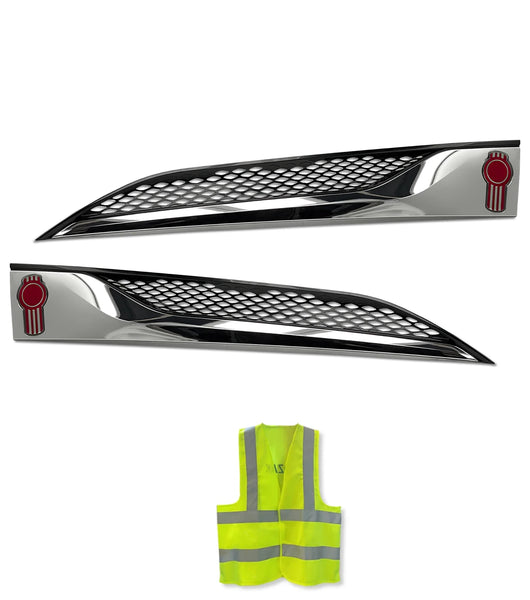 Side Hood Grilles Vent Trim Set 2022+ Kenworth T680 Next Gen