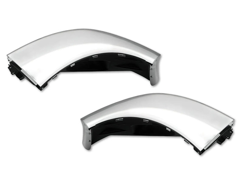 Chrome Plastic Bumper Corners Right and Left Side No Fog Light Hole for Peterbilt 579 - 