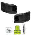 Bumper Corners With Fog Holes Plastic Set 2016-2017 Volvo VNL