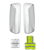 Door Mirror Covers Chrome Set 2004-2024 Volvo VNL VNM VNX