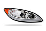 Headlight Chrome with LED Glow Bar Passenger 2008-2016 International Prostar