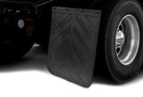 Black Rubber Heavy Duty Semi Truck Mud Flaps Set