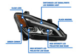 Headlight LED Black Passenger 2022 2023+ Kenworth T680 Next Gen