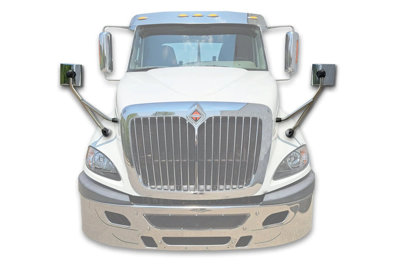 Chrome Hood Mirrors Pair International Prostar 2002-2017 - 