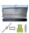 Side Middle Fairing Panel 71" with Rubber Stripe Driver 2018+ Volvo VNL
