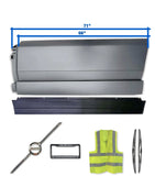 Side Middle Fairing Panel 71" with Rubber Stripe Driver 2018+ Volvo VNL