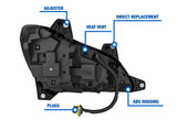 Headlight LED Black Driver 2022 2023+ Kenworth T680 Next Gen