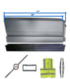 Side Middle Fairing Panel 71" with Rubber Stripe Passenger 2018+ Volvo VNL