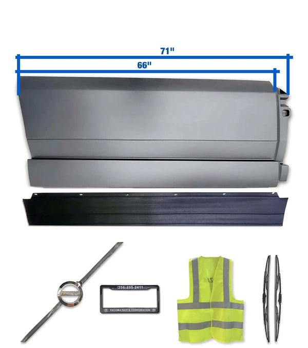 Side Middle Fairing Panel 71" with Rubber Stripe Passenger 2018+ Volvo VNL