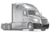 Bumper w/out Fog Lamp Holes Plastic w/ Brackets 2018+ Freightliner Cascadia 126 116
