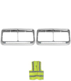 Headlights Bezels 12" White LED Light Bar 2 Pcs Peterbilt 378 379