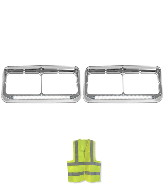 thumbnail image 2 of 4"X6" LED Headlights Headlamp For Kenworth T400 T800 T600 W900L W900B Classic 12 2 of 11