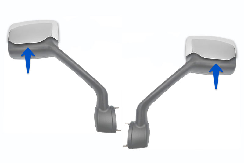 Hood Mirror Covers Chrome Set 2010-2017 Peterbilt 579
