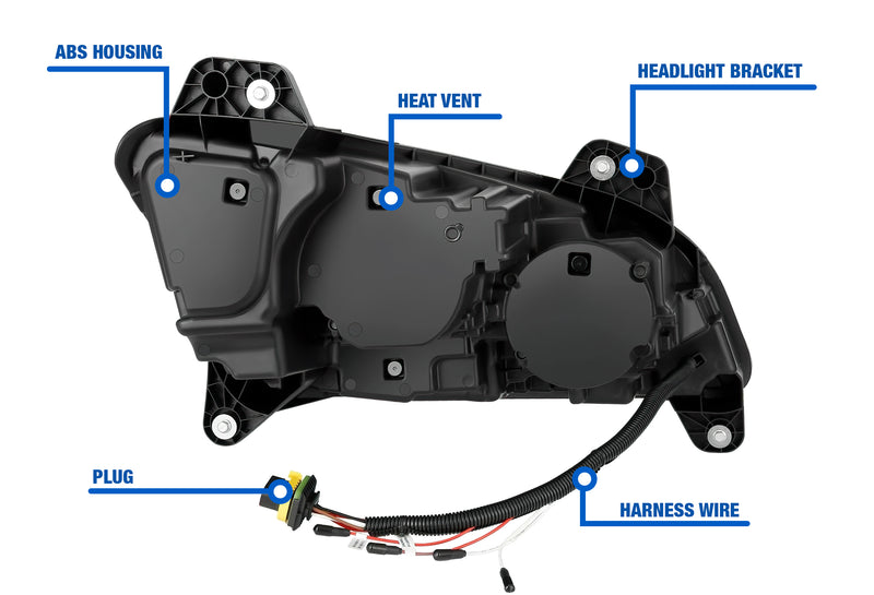 Headlight LED Black Driver 2022+ Peterbilt new 579