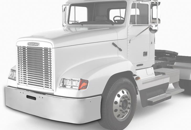 20" Front Aero Bumper Chrome w/o Fog Lights Freightliner FLD 120 & 112