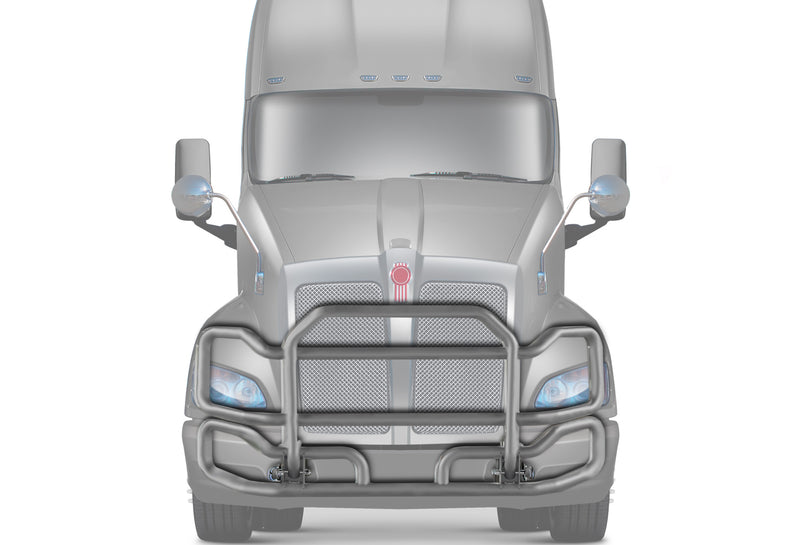 Front Grey Grille Guard Large Kenworth T700