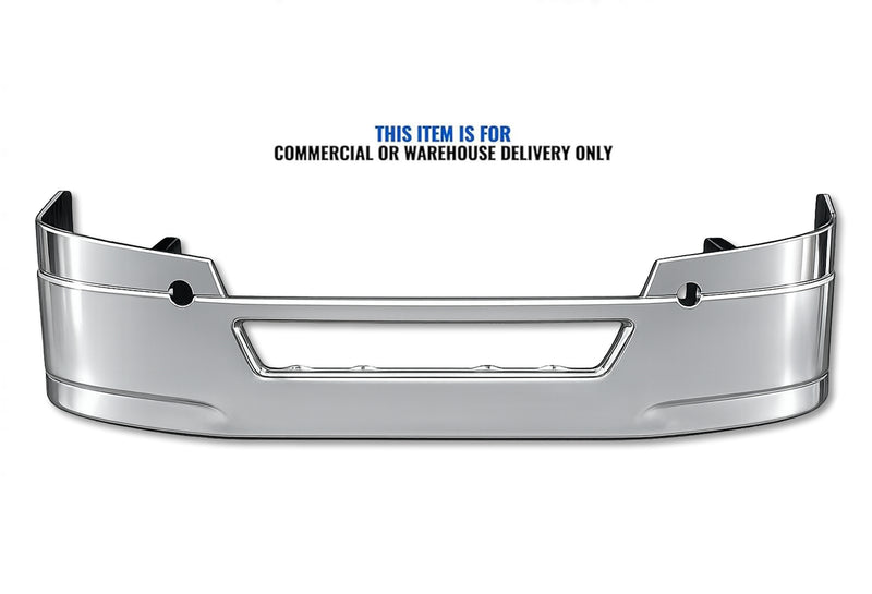 14" Front Bumper Chrome without Fog Light Holes 2018+ Freightliner Cascadia 126