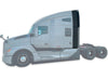 Cabin Lower and Upper Sleeper Fairings w/ Upper Extension Driver 2022+ Kenworth T680 Next Gen