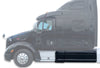 Rear Skirt and Mid Center Cab Skirt/Side Fairing Left Side For Peterbilt 587 387 - 