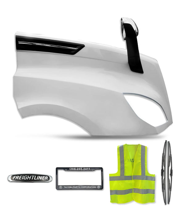Hood Fender Fiberglass with Set accessories Passenger 2018+ Freightliner Cascadia 116 126