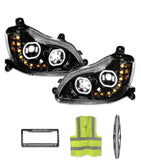 Headlights Full LED Black Set 2013-2021 Kenworth T680