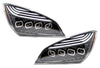 Headlights Full LED Quad Halo DRL Set 2018+ Freightliner Cascadia 126 116