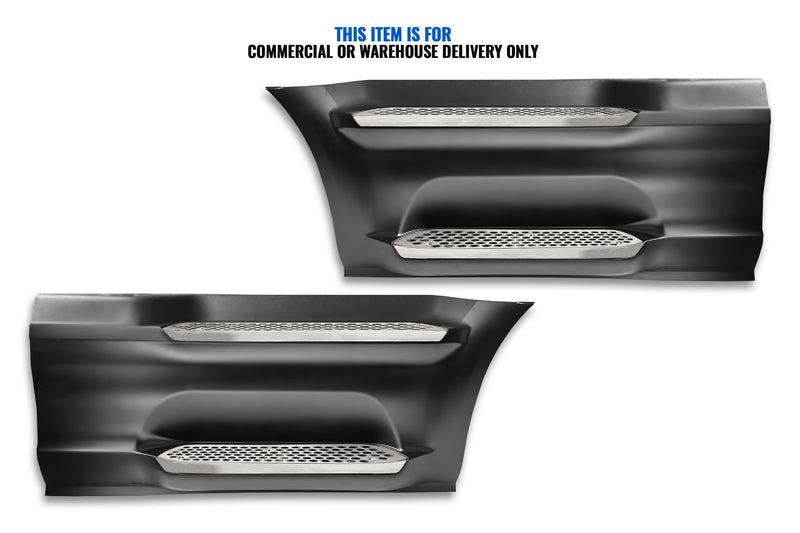 Front Step Side Panels w/Brackets, Upper & Lower Metal Steps Set 2022+ Peterbilt 579