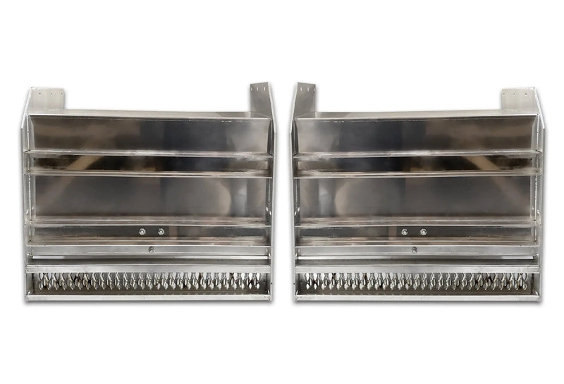 Aluminum Tool Boxes Step 2 pcs with Brackets Right & Left Side for Peterbilt 377 - 