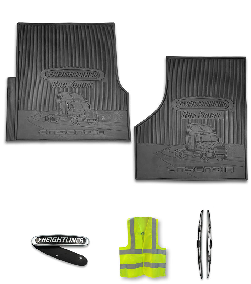 Rubber Floor Mats Pair Freightliner Cascadia