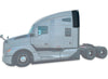 Cabin Upper Sleeper Fairing Plastic w/ Extension Driver 2022+ Kenworth T680 Next Gen