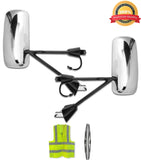Door Mirrors Chrome Set 2008-2016 Kenworth T660 T600 T800