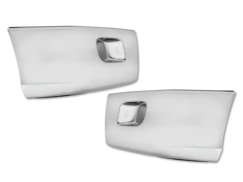 Chrome Plastic Bumper Corners Right and Left Side No Fog Light Hole for Peterbilt 579 - 