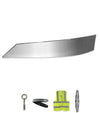 Top Bumper Fin Stainless Steel Driver 14" / 16" Bumper 2008-2017 Freightliner Cascadia 125 113