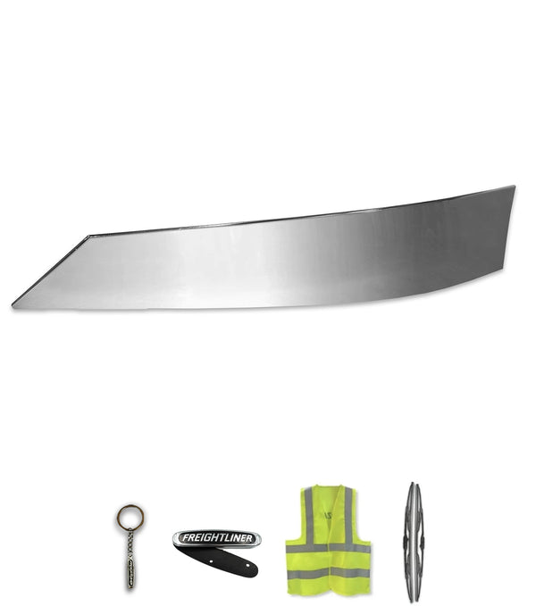 Top Bumper Fin Stainless Steel Driver 14" / 16" Bumper 2008-2017 Freightliner Cascadia 125 113