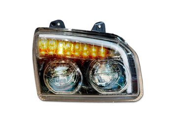 KOZAK Black LED Headlight (Passenger Right Side) For PETERBILT 330 335 384 386 387