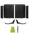 Top Wind Fairings Cab Panels w/Extenders & w/Brackets Set International LT625