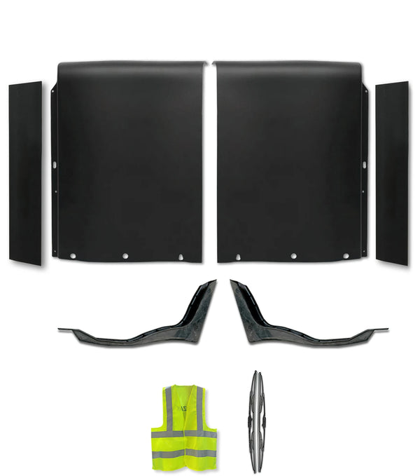 Top Wind Fairings Cab Panels w/Extenders & w/Brackets Set International LT625