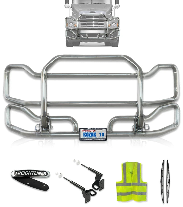 Front Grille Guard Large Chrome Freightliner Century