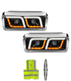 Headlights LED Black Set Western Star 6900 4900 4800