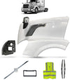 Hood Fender Fiberglass with Set accessories Driver 2004-2017 Volvo VNL
