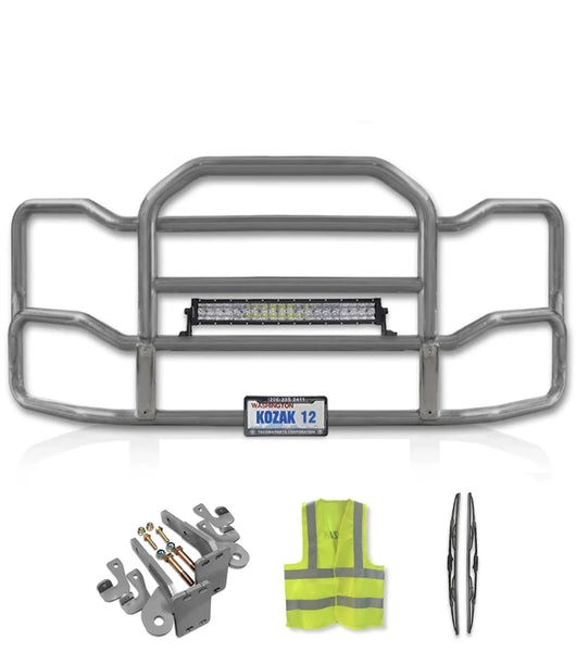 Grille Guard Large Chrome with Lights 2010+ Kenworth T700