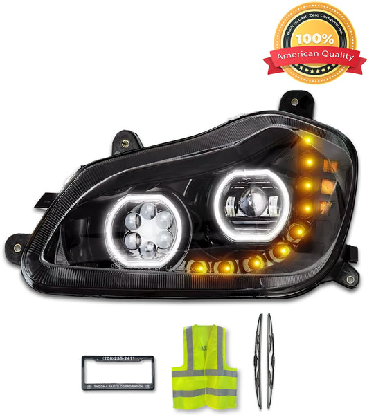 Headlight Full LED Black Driver 2013-2021 Kenworth T680