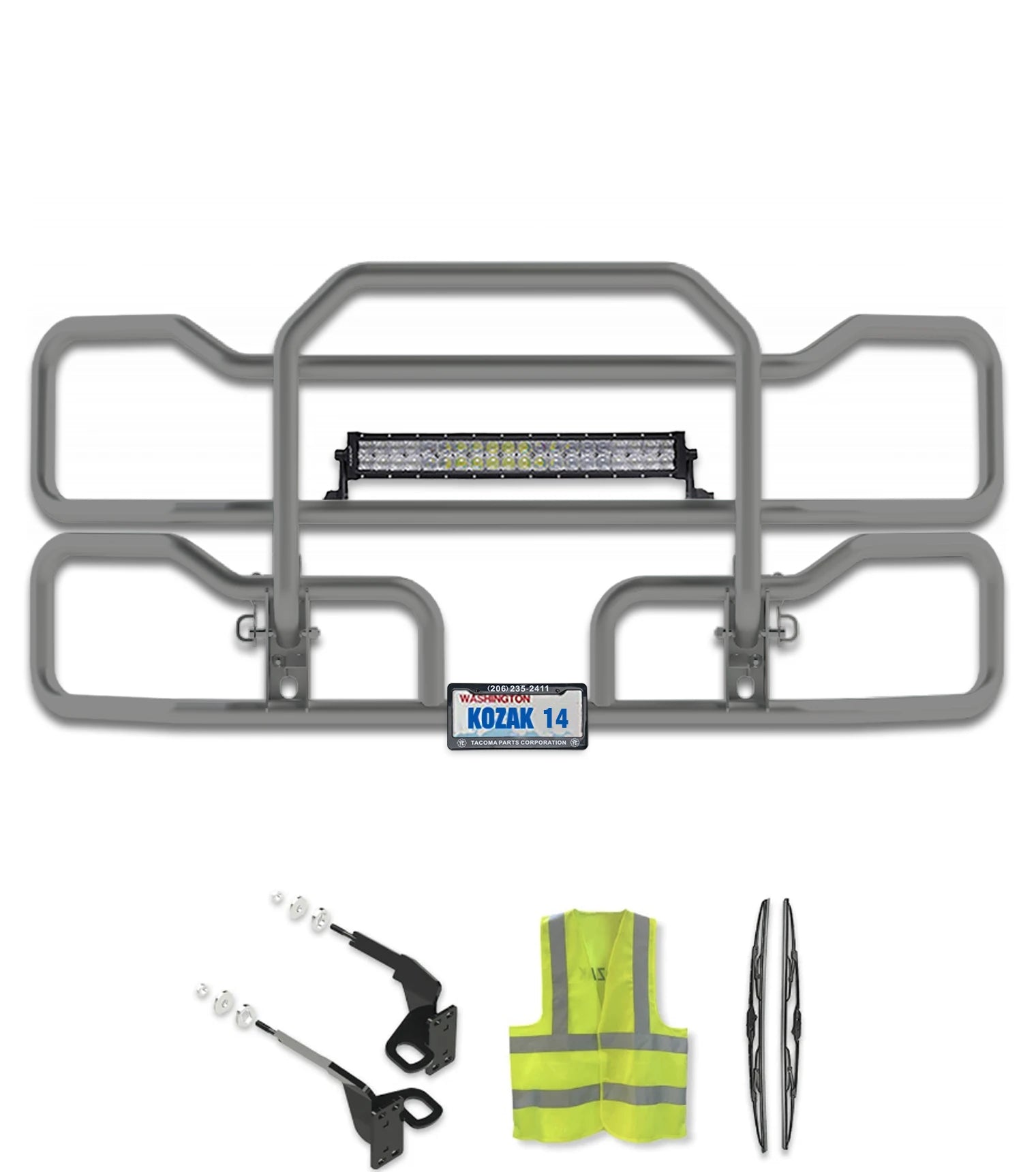 Front Grille Guard Grey 2018+ Freightliner Cascadia 126 116